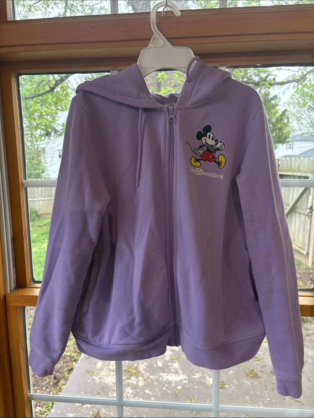 Disney Lavender Hoodie with Mickey Embroidered Patch